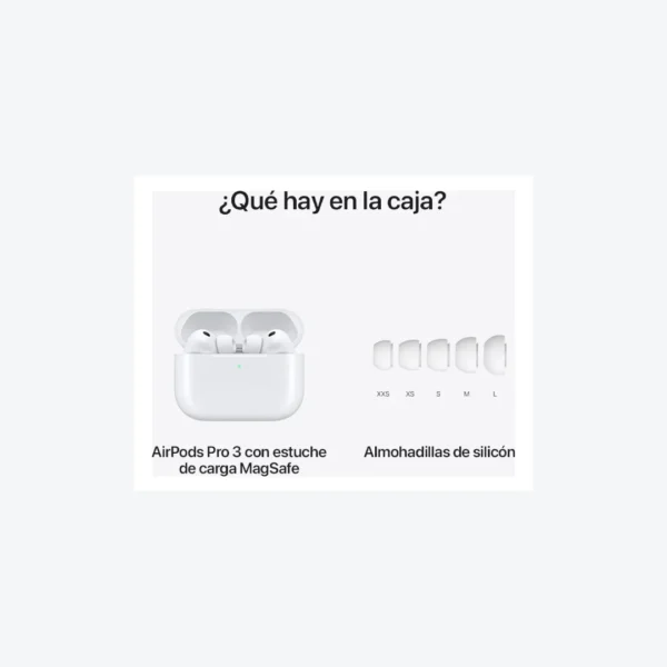 Apple AirPods Pro 3 | Cancelación de Ruido Avanzada, Sensor de Ritmo Cardíaco y Traducción en Vivo Reacondicionados