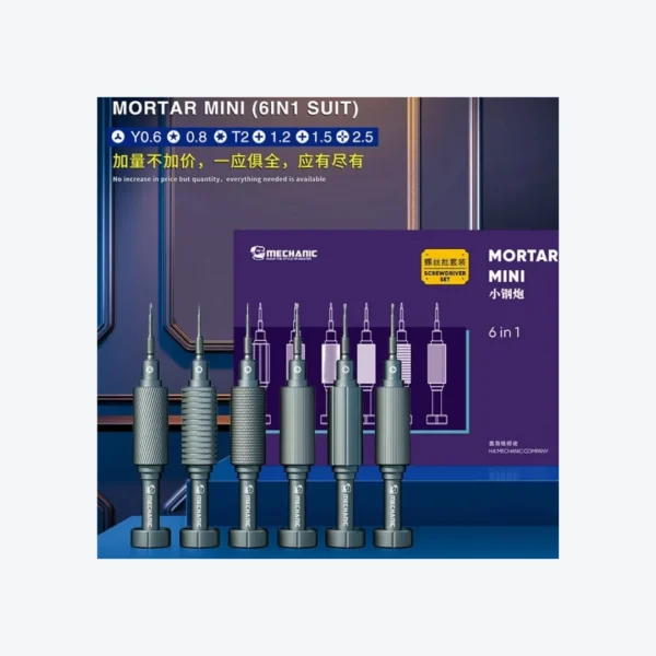 Set de Destornilladores Premium Mechanic iShell MAX 6 en 1 | Ultra Alta Dureza y Precisión Quirúrgica