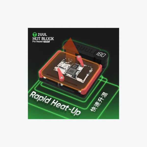 precalentadora Mini Plataforma de Precalentamiento 2UUL PH11 Hot-Block | Precisión para Placas Base